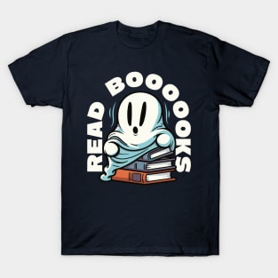 Ghost reading books T-Shirt